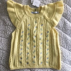 Embroidered flower sweater - sustainable materials